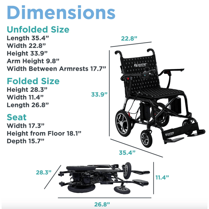 Journey Air Elite Lightweight Folding Power Chair by Journey Health Wheelchairs Journey