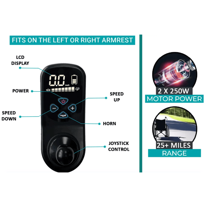 ComfyGo Majestic 440 HD Bariatric Folding Power Chair Wheelchairs ComfyGo