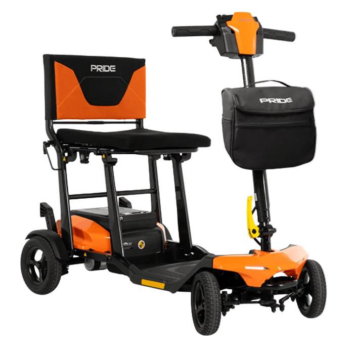 Pride Go Go Super Portable Lightweight Folding Scooter Mobility Scooters Pride Mobility Orange