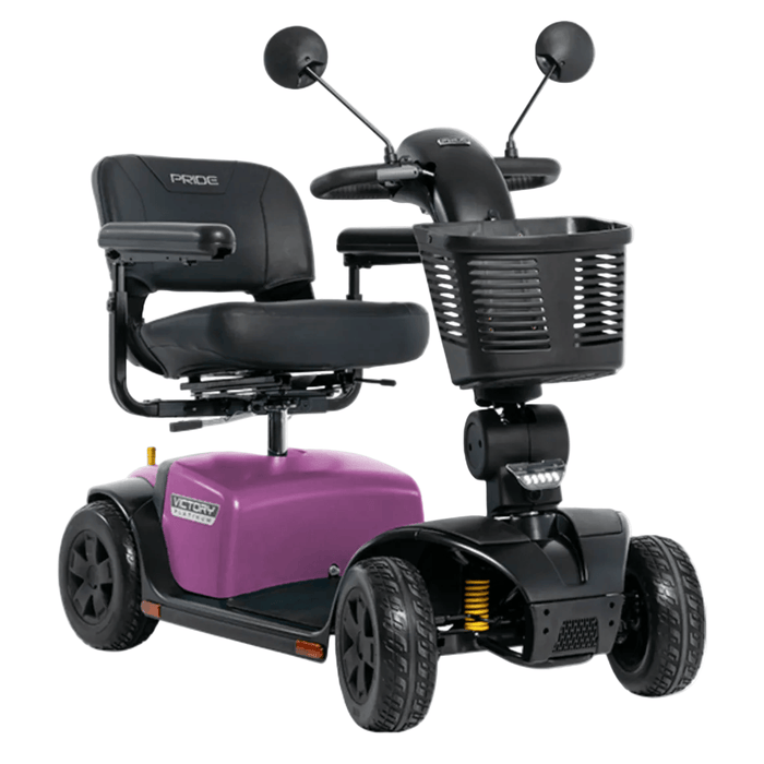 Pride Victory Platinum 4-Wheel Mobility Scooter Mobility Scooters Pride Mobility Sugar Plum (matte) Standard Mid Back - 17" Width ($0) Standard U1