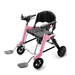 Roamate 3-in-1 Rollator & Electric Wheelchair Walkers Enhance Mobility Pink