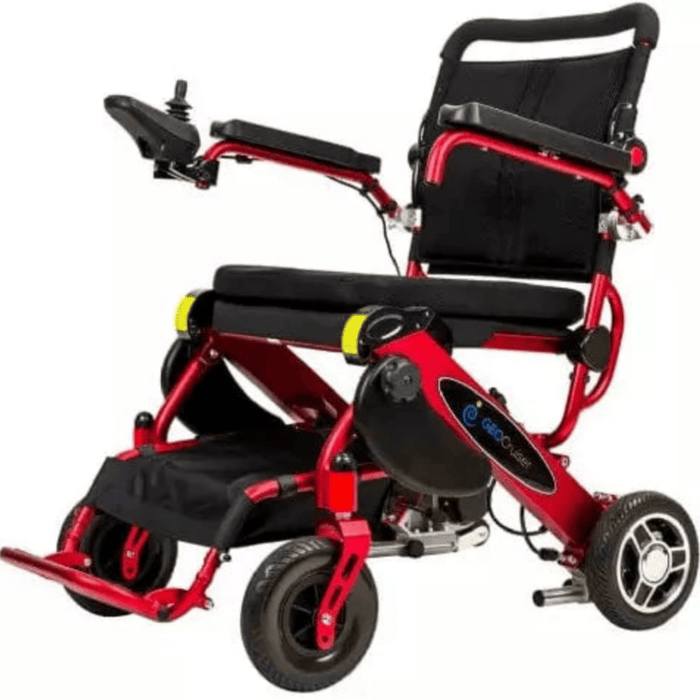 Geo Cruiser LX Lightweight Foldable Power Chair by Pathway Mobility Wheelchairs Pathway Mobility Red
