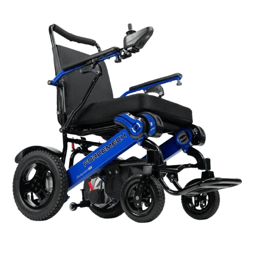 Forcemech Navigator Pro Bariatric Portable Power Wheelchair Wheelchairs Forcemech Blue