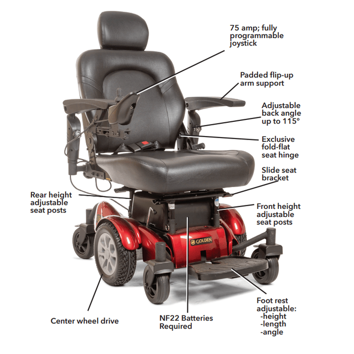 Golden Compass HD Heavy Duty Power Chair GP620 Wheelchairs Golden Technologies