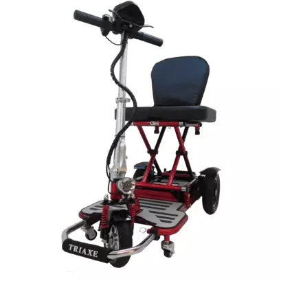 Triaxe Cruze Lightweight Foldable 3 Wheel Mobility Scooter by Enhance Mobility T3055 Mobility Scooters Enhance Mobility Fiery Red  