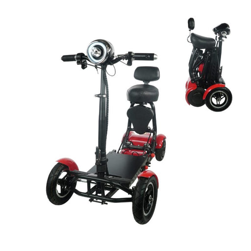 ComfyGo MS 3000 Foldable Electric Mobility Scooter Mobility Scooters ComfyGo Red Regular Minimalist Seat 