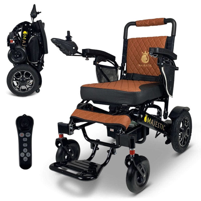 ComfyGo Majestic IQ-7000 Remote Controlled Electric Wheelchair With Optional Auto Fold Wheelchairs ComfyGo Black Taba (+$100) 