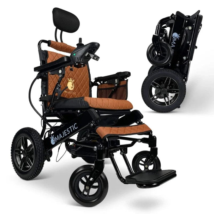 ComfyGo Majestic IQ-8000 Remote Controlled Folding Lightweight Electric Wheelchair Wheelchairs ComfyGo Black Taba 