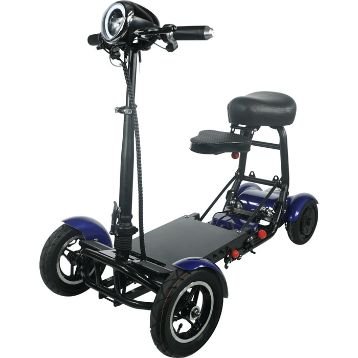 ComfyGo MS 3000 Foldable Electric Mobility Scooter Mobility Scooters ComfyGo Blue Regular Minimalist Seat 