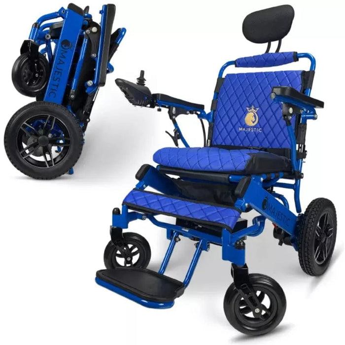 ComfyGo Majestic IQ-8000 Remote Controlled Folding Lightweight Electric Wheelchair Wheelchairs ComfyGo Blue Blue (+$100) 