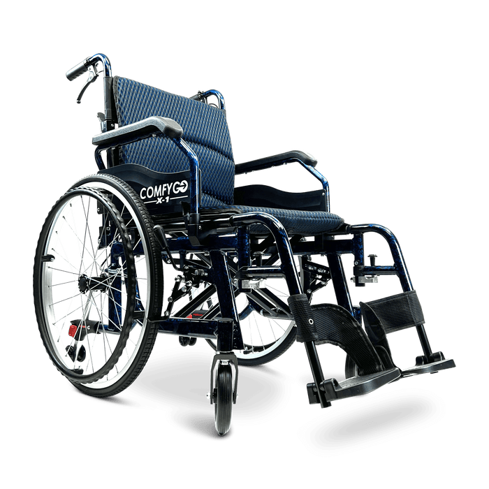 ComfyGo X-1 Manual Folding Lightweight Travel Wheelchair Wheelchairs ComfyGo   