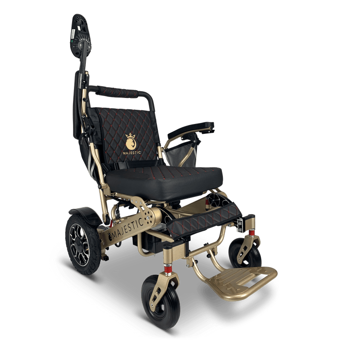 ComfyGo Majestic IQ-7000 Remote Controlled Electric Wheelchair With Optional Auto Fold Wheelchairs ComfyGo Bronze Black (+$100) 