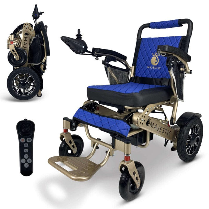 ComfyGo Majestic IQ-7000 Remote Controlled Electric Wheelchair With Optional Auto Fold Wheelchairs ComfyGo Bronze Blue (+$100) 