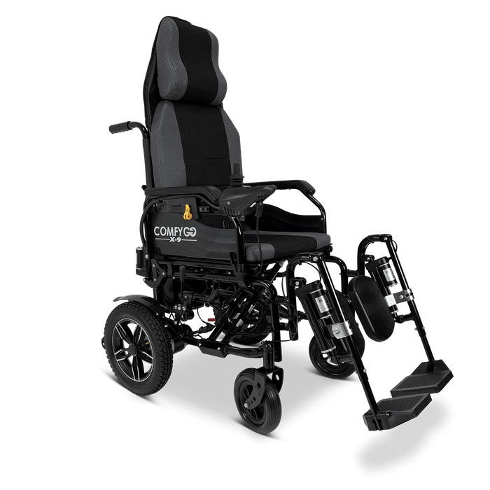 ComfyGo X-9 Remote Controlled Electric Wheelchair With Automatic Recline Wheelchairs ComfyGo   