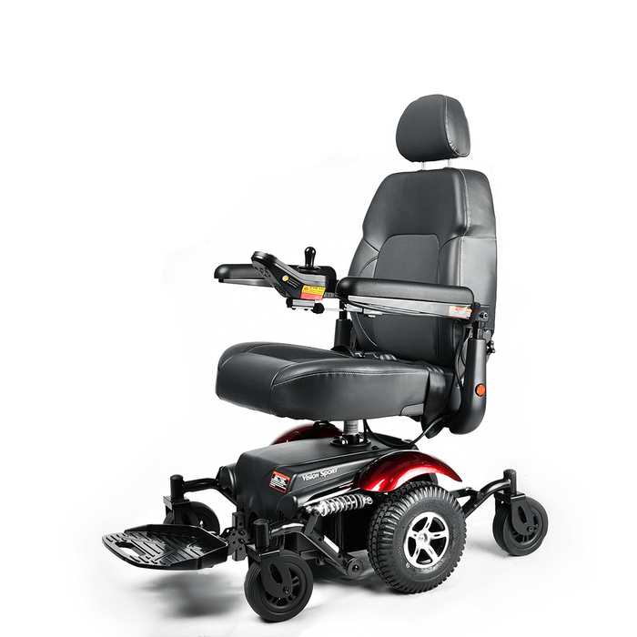 Merits Health Vision Sport Electric Power Wheelchair P326 Wheelchairs Merits Health Red 18" 