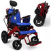 ComfyGo Majestic IQ-8000 Remote Controlled Folding Lightweight Electric Wheelchair Wheelchairs ComfyGo Red Blue 