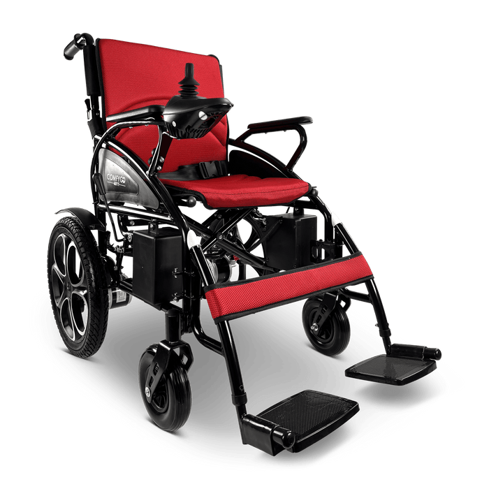 ComfyGo 6011 Folding Electric Travel Wheelchair Wheelchairs ComfyGo Red  