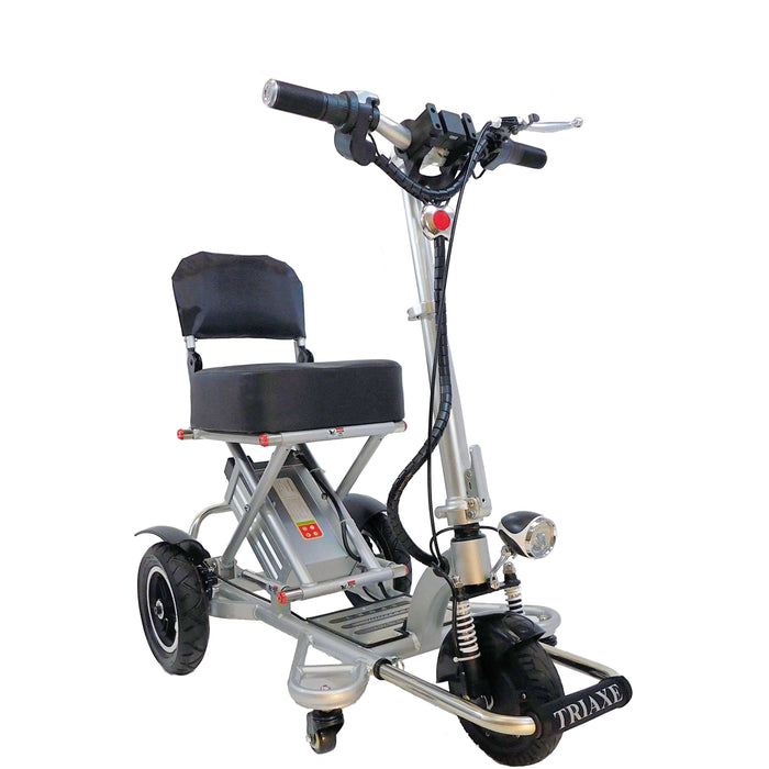 Triaxe Sport Foldable Travel 3 Wheel Mobility Scooter by Enhance Mobility Mobility Scooters Enhance Mobility Silver  
