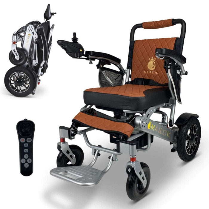 ComfyGo Majestic IQ-7000 Remote Controlled Electric Wheelchair With Optional Auto Fold Wheelchairs ComfyGo Silver Taba 