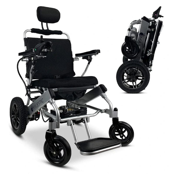 ComfyGo Majestic IQ-8000 Remote Controlled Folding Lightweight Electric Wheelchair Wheelchairs ComfyGo Silver Standard 