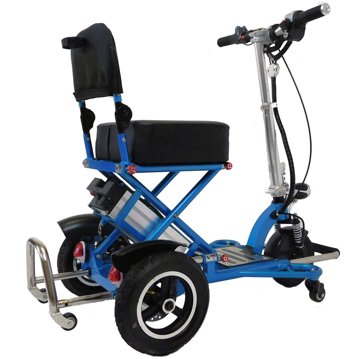 Triaxe Sport Foldable Travel 3 Wheel Mobility Scooter by Enhance Mobility Mobility Scooters Enhance Mobility Blue  