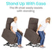 Vive Health Large Massage Electric Power Lift Chair LVA2017BRN Electric Massaging Chairs Vive Health   