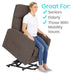 Vive Health Large Electric Power Lift Chair LVA2017BRN Arm Chairs, Recliners & Sleeper Chairs Vive Health   