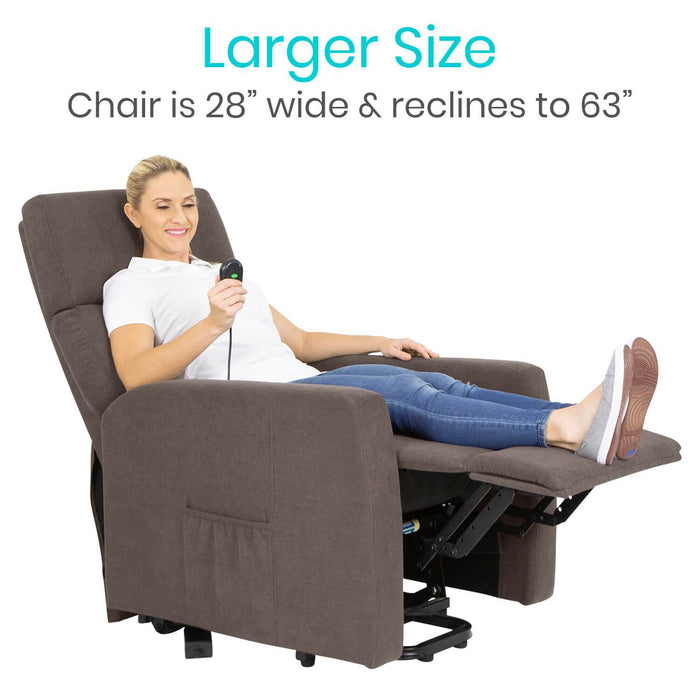 Vive Health Large Electric Power Lift Chair LVA2017BRN Arm Chairs, Recliners & Sleeper Chairs Vive Health   