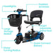 Vive Health 3 Wheel Mobility Scooter Mobility Scooters Vive Health   