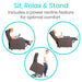 Vive Health Large Massage Electric Power Lift Chair LVA2017BRN Electric Massaging Chairs Vive Health   