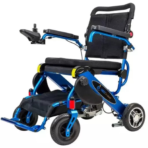 Geo Cruiser LX Lightweight Foldable Power Chair by Pathway Mobility Wheelchairs Pathway Mobility Blue  