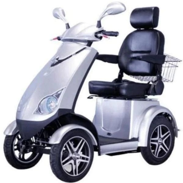 EWheels EW-72 Mobility Scooter Heavy Duty 4-Wheel Mobility Scooters EWheels Silver  