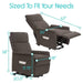 Vive Health Large Massage Electric Power Lift Chair LVA2017BRN Electric Massaging Chairs Vive Health   