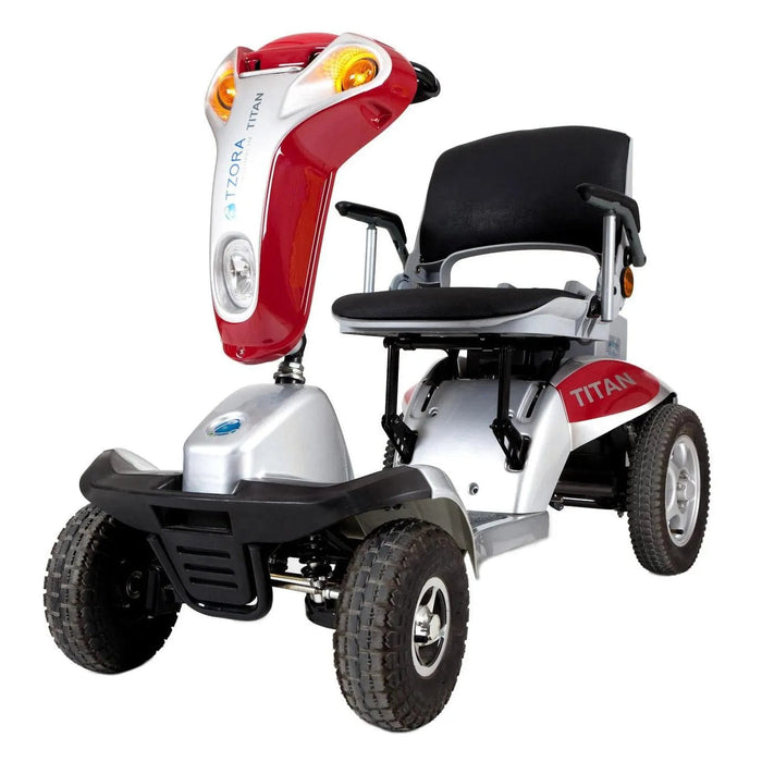 Tzora Titan 4 Hummer XL Folding 4-Wheel Mobility Scooter ES0026 Mobility Scooters Tzora Red  