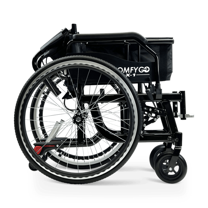 ComfyGo X-1 Manual Folding Lightweight Travel Wheelchair Wheelchairs ComfyGo   