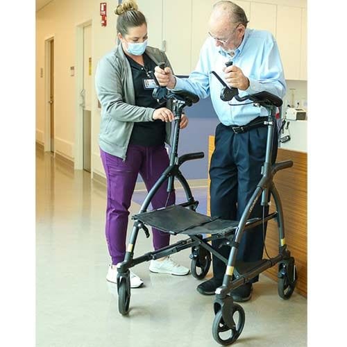 UpWalker Lite Upright Walker Rollator With Seat And Brakes Walkers UpWalker   