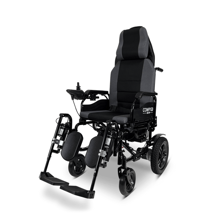 ComfyGo X-9 Remote Controlled Electric Wheelchair With Automatic Recline Wheelchairs ComfyGo   